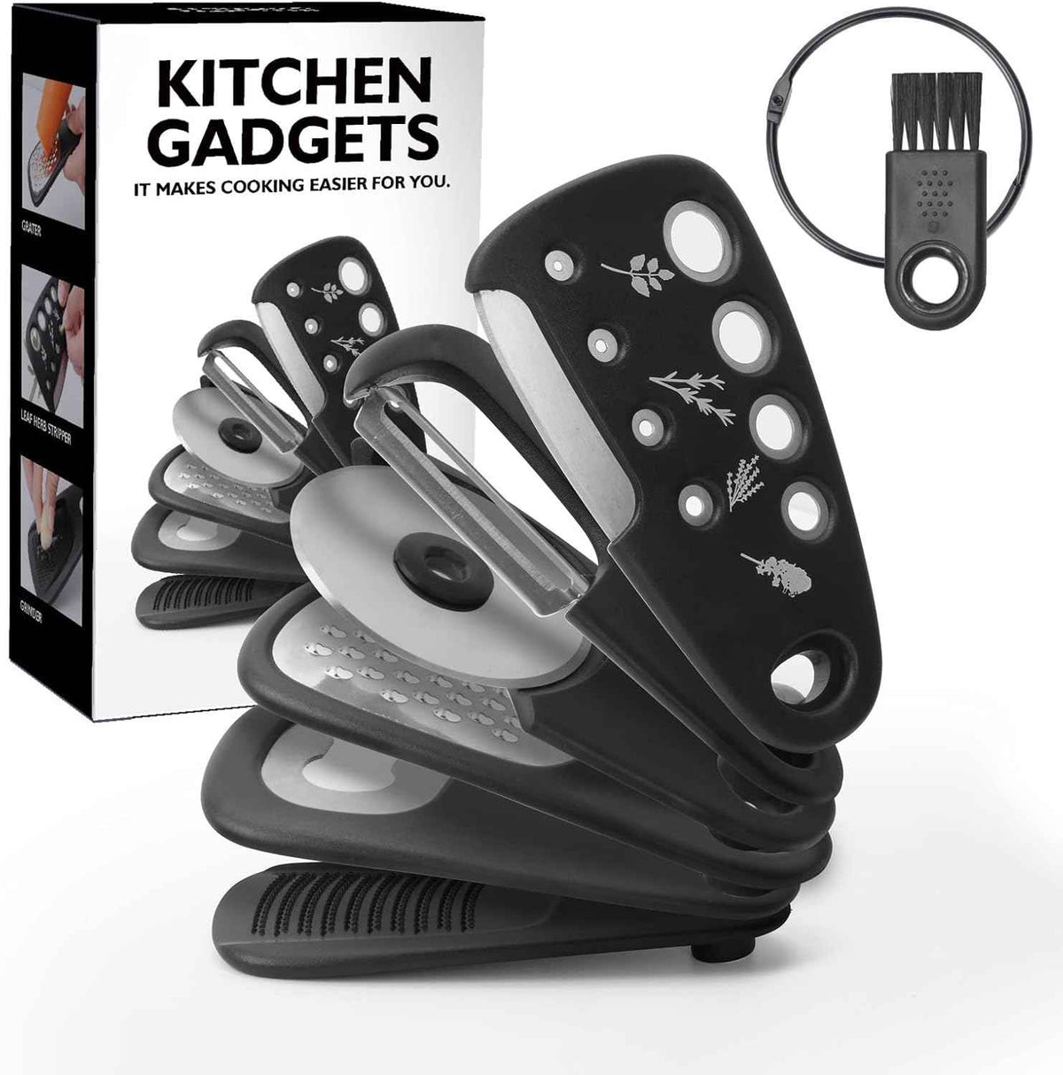6-Piece Kitchen Gadget Set, Black