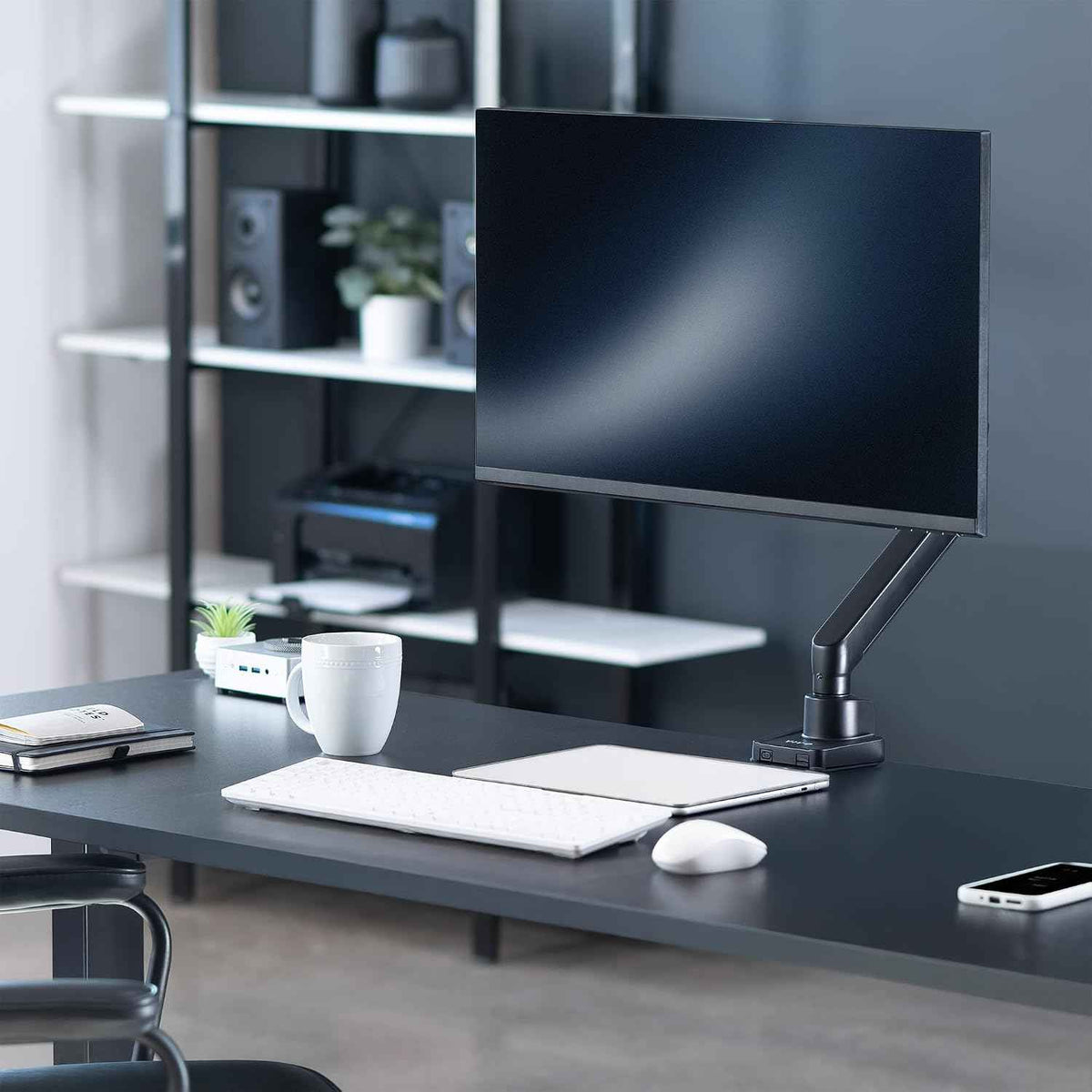 VIVO Premium Aluminum Full Motion Single Ultrawide Monitor Desk Mount Stand with Lift Engine Arm, Fits Screens up to 40 inches, STAND-V101BB