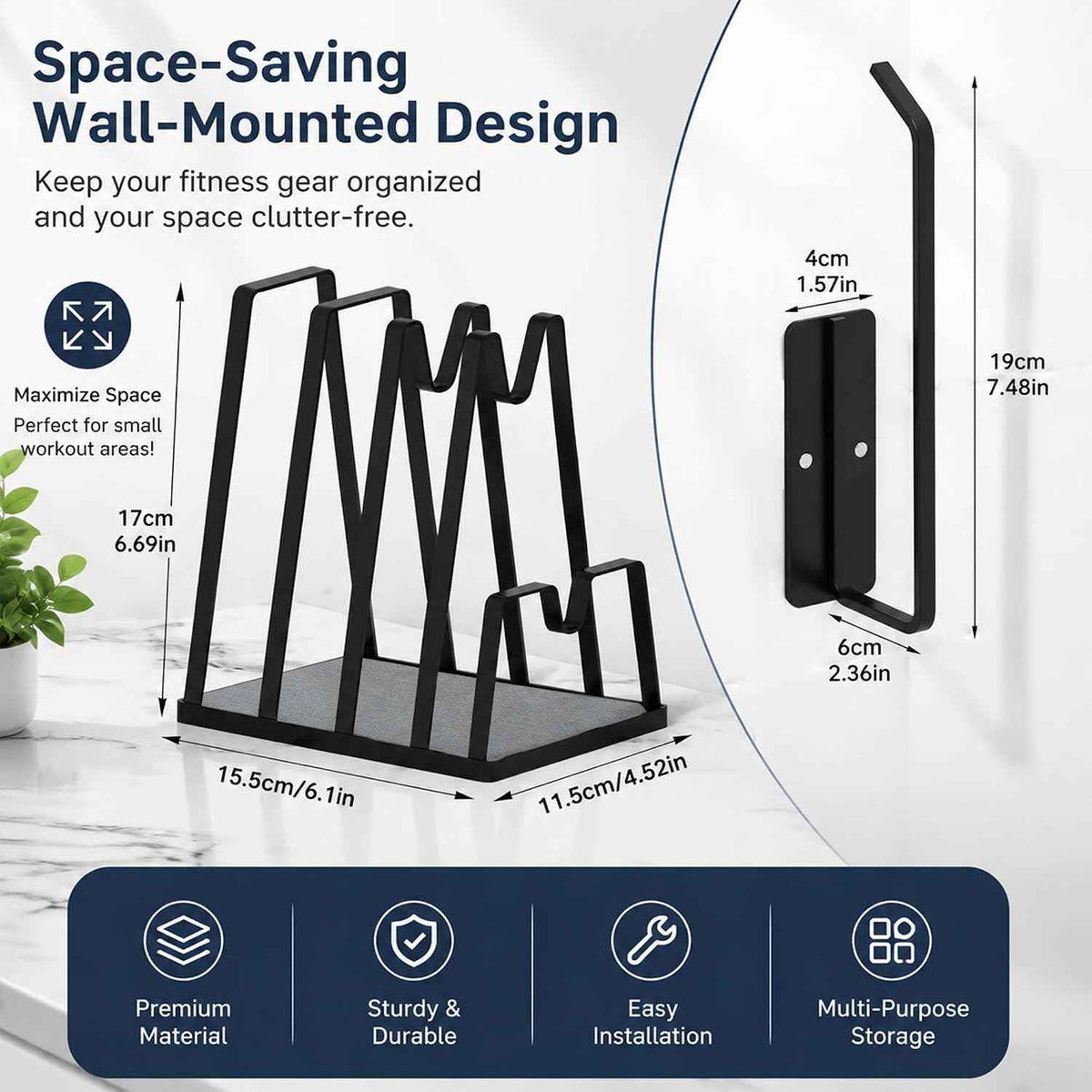 YIGII Reusable Bag Drying Rack, Brushed Black