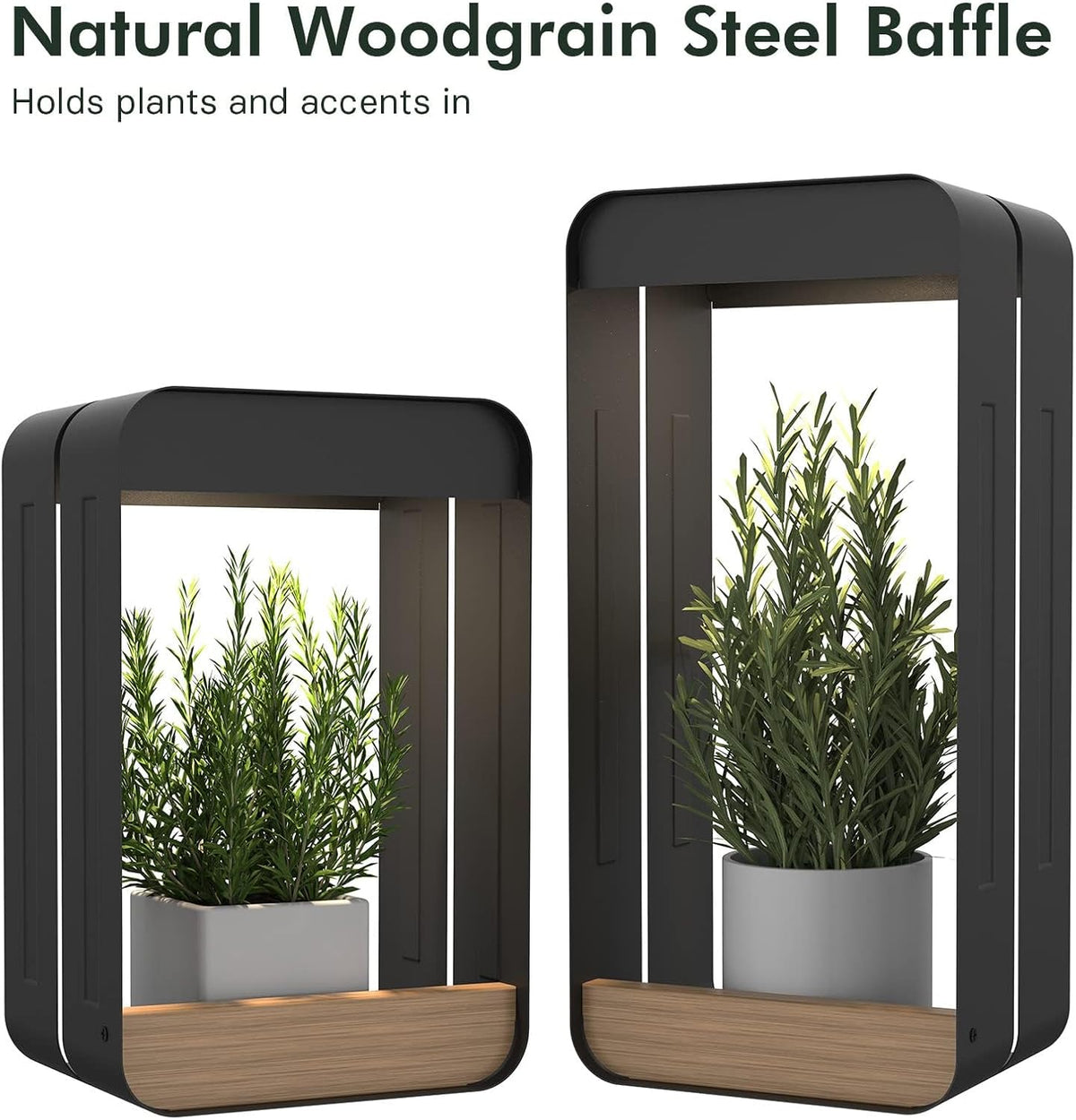 Solar Wall Sconce with Planter Shelf – Waterproof Patio Accent