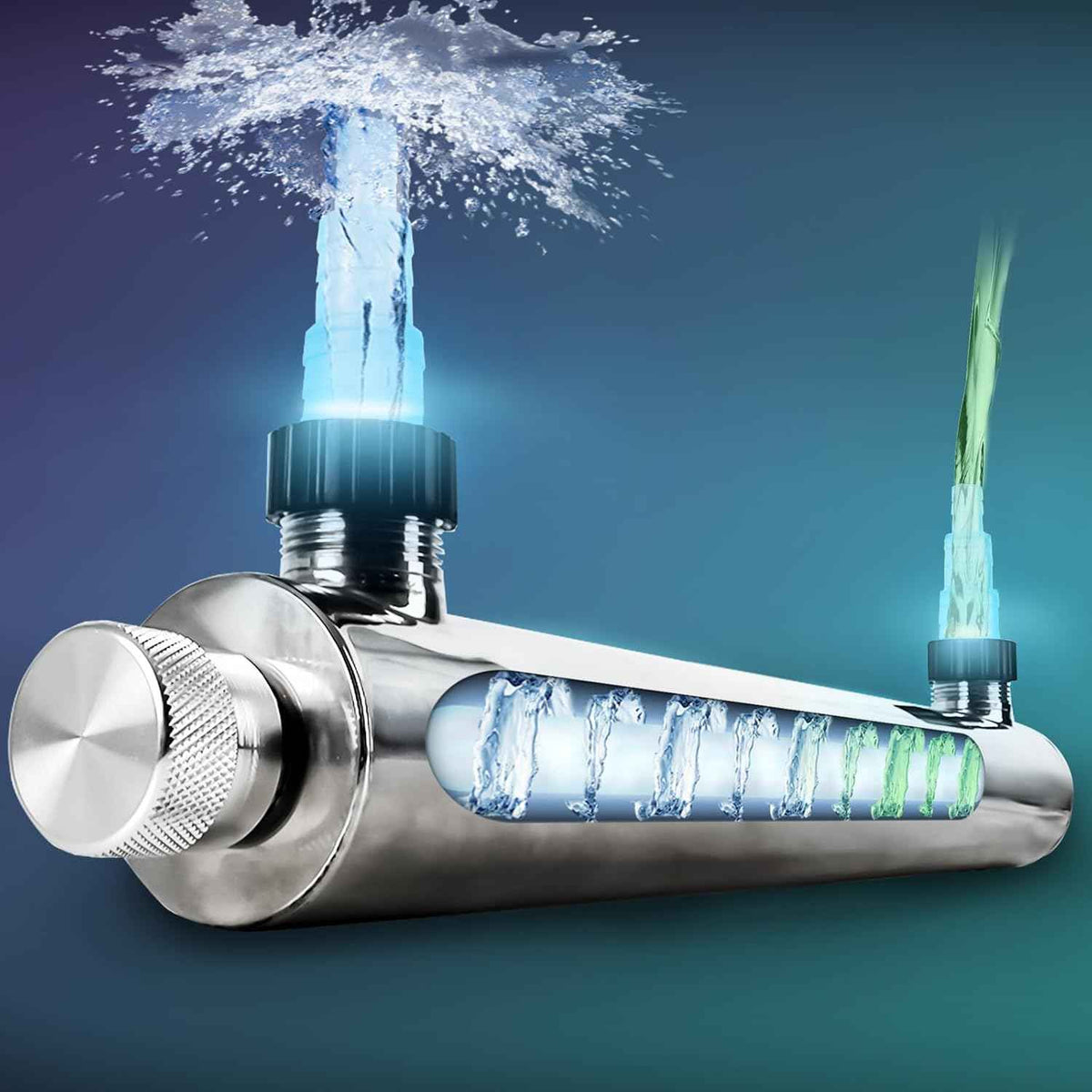 55W UV Light for Above Groud Pool Cold Plunge Aquarium Algae Control with UVC Bulb Stainless Steel Ultraviolet Green Water Machine Algae Remover for Pond