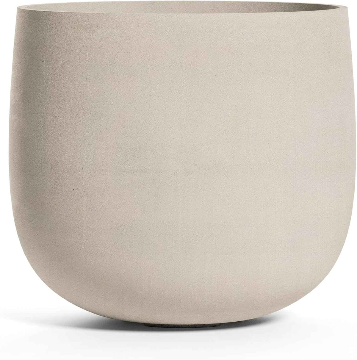 Mondo Large Planter – Sand Stone Finish – Fiberglass Indoor/Outdoor and Weather-Resistant Round Planter (39.4" D x 40" H Exterior, 37.8" D x 39.4" H Interior)