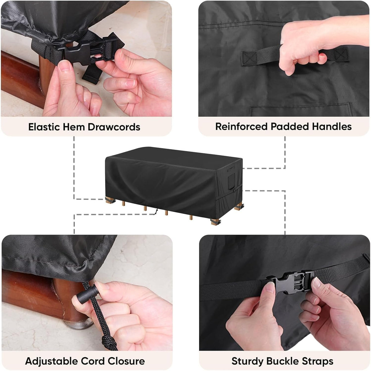 108-Inch Heavy-Duty Outdoor Furniture Set Cover - Field & Nook