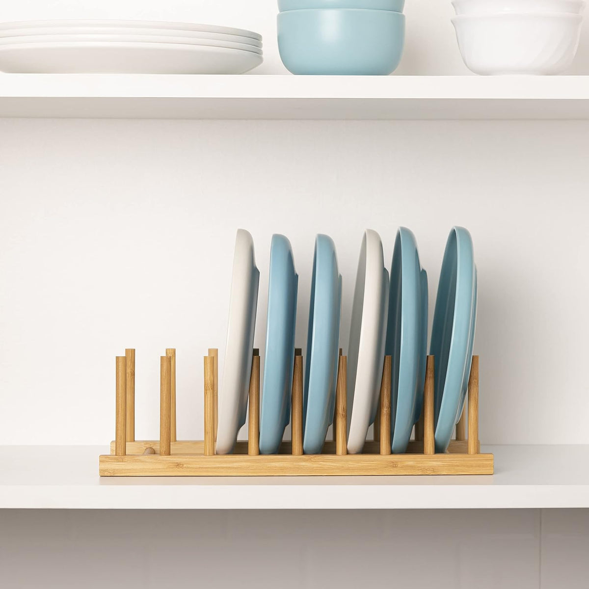 HBlife Bamboo Dish Rack Stand, 2pcs