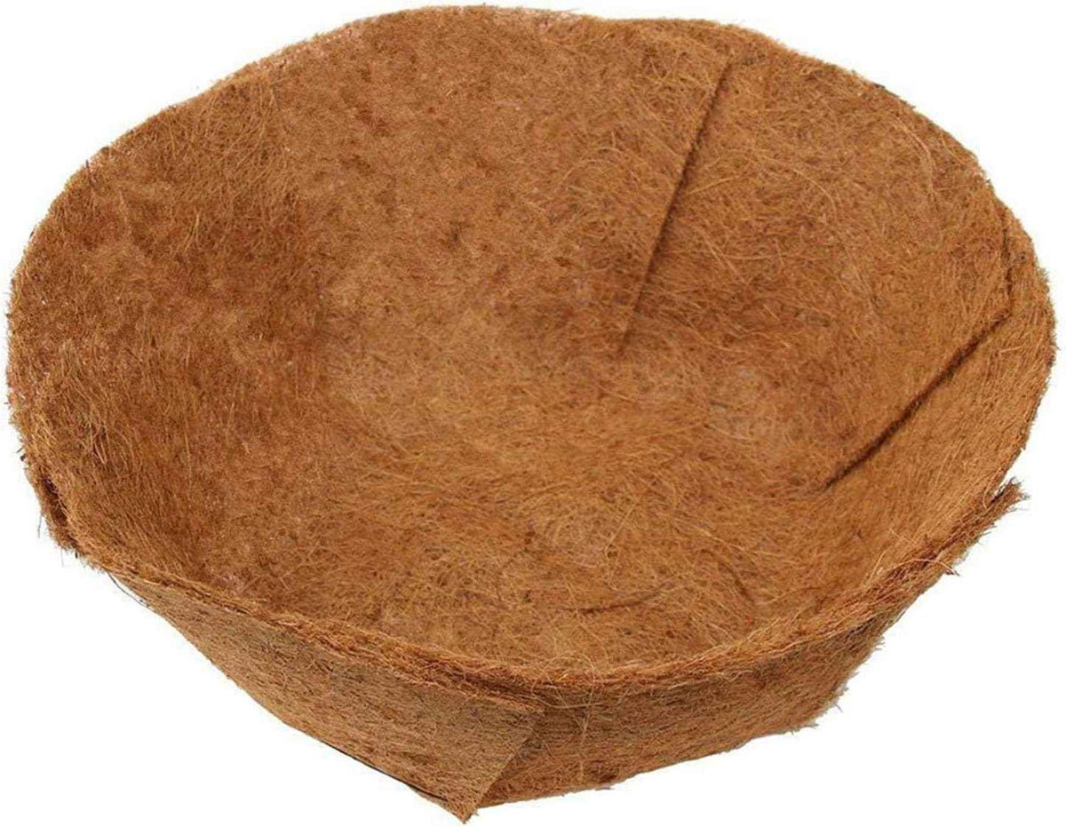 EROCK 2PCS Round Replacement Coco Liner for Hanging Basket - 24 inch Foldable Coco Pad for 16/14 / 12 inch Coconut Fiber Plant Basket Liner, Garden Planter Flower Pot (Round)
