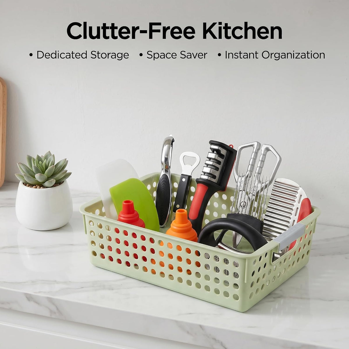 13-Piece Kitchen Gadget Set with Storage Basket