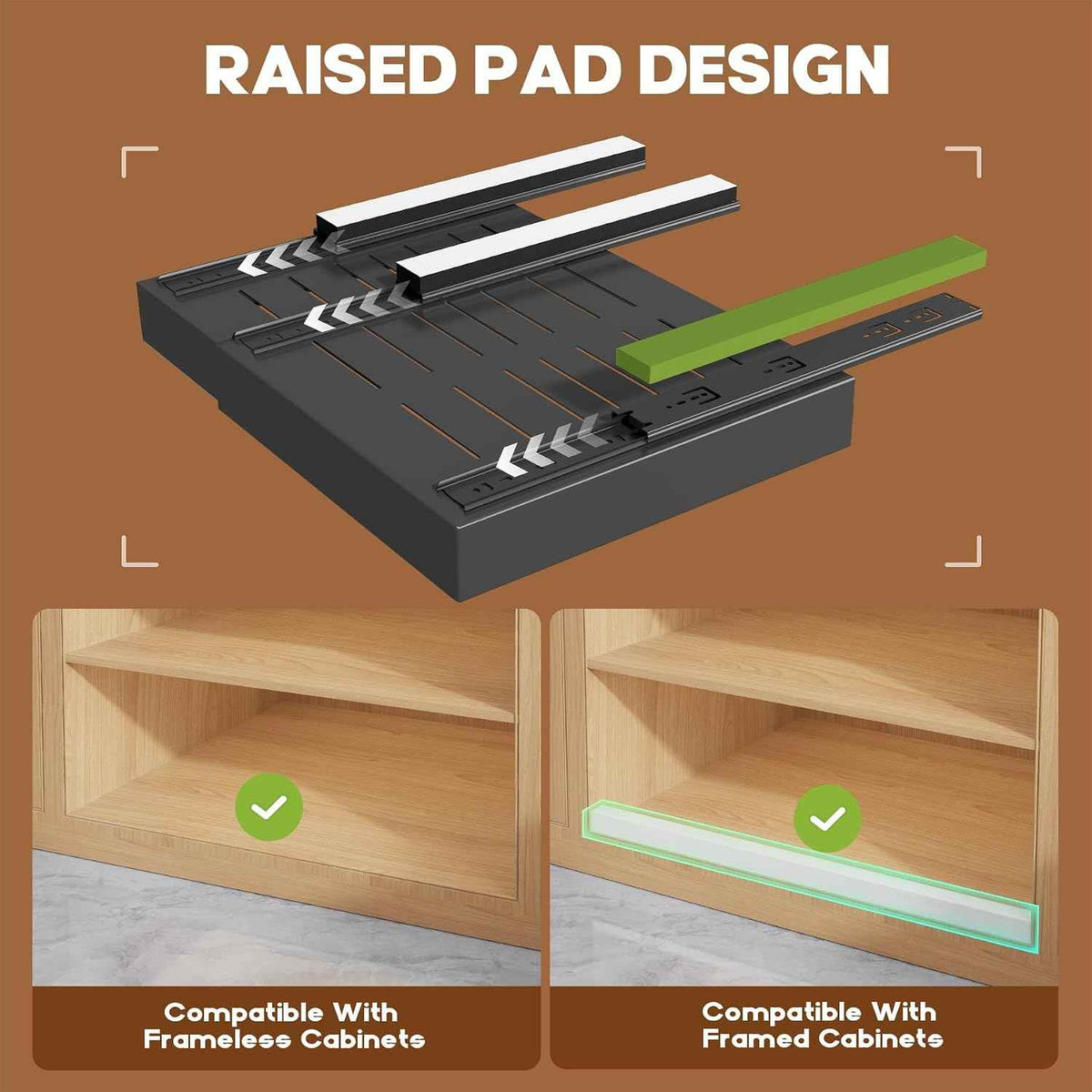 Seinloes 4 Pack Expandable Cabinet Organizer, 15.1"-26.3"