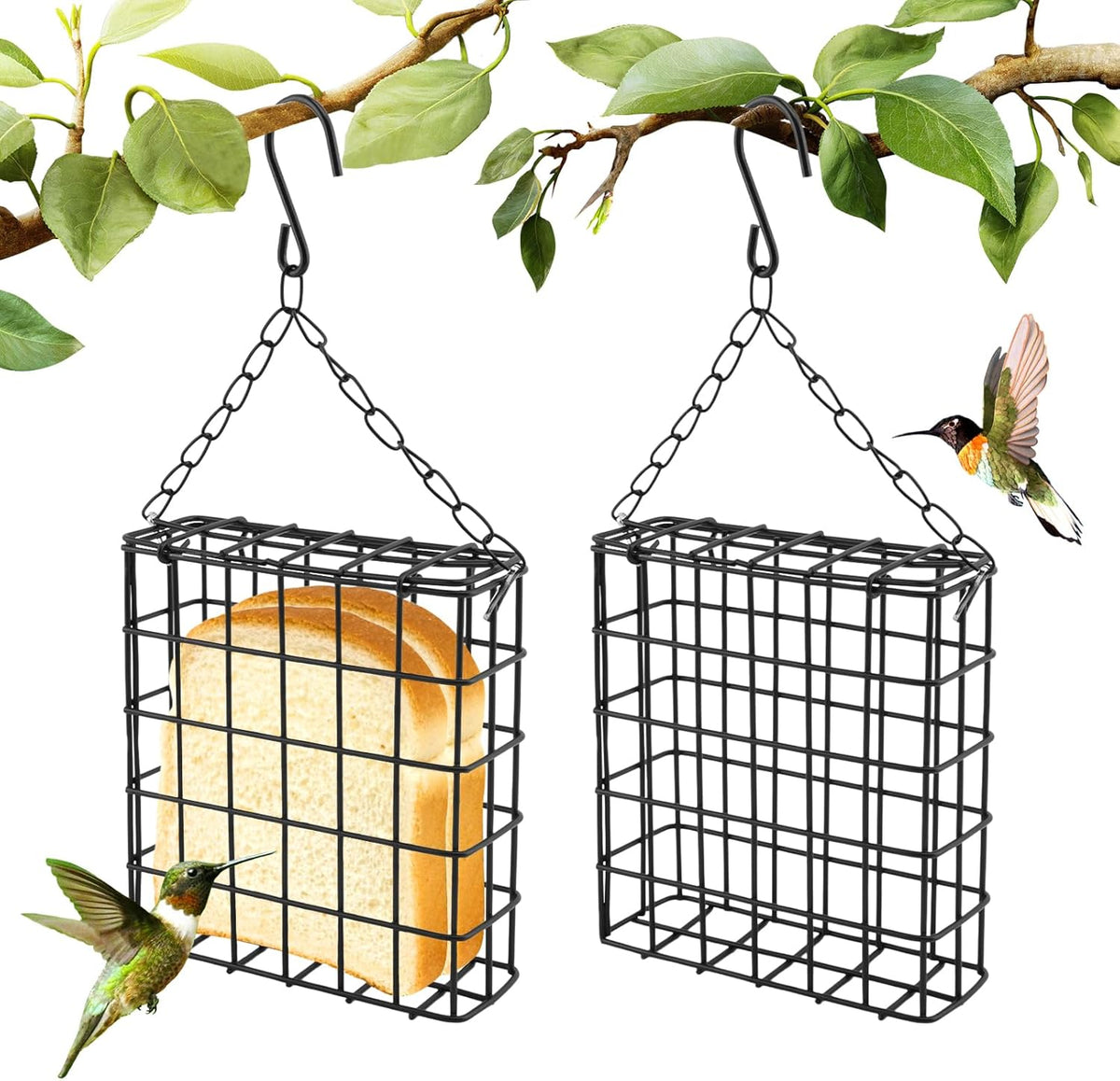 Outdoor Suet Cage Bird Feeders – 2 Pack