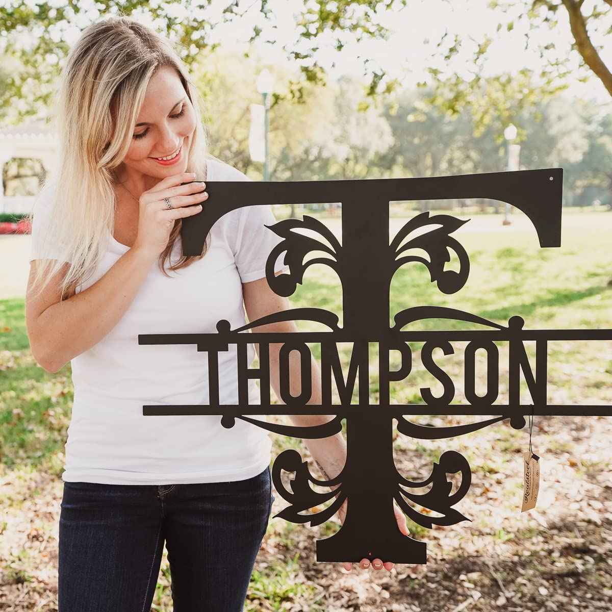 RealSteel, Metal Name Sign, Custom Metal Signs, Metal Wall Art, Split Letter Monogram, Metal Wall Decor, Last Name Sign, Family Name Sign, Personalized Wedding Gift, Garden Decor