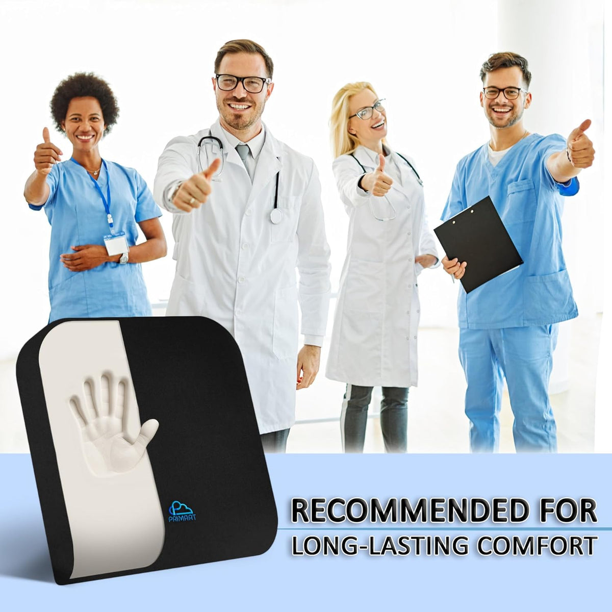 Memory Foam Pressure Relief Seat Cushion with Extra Cover - Field & Nook