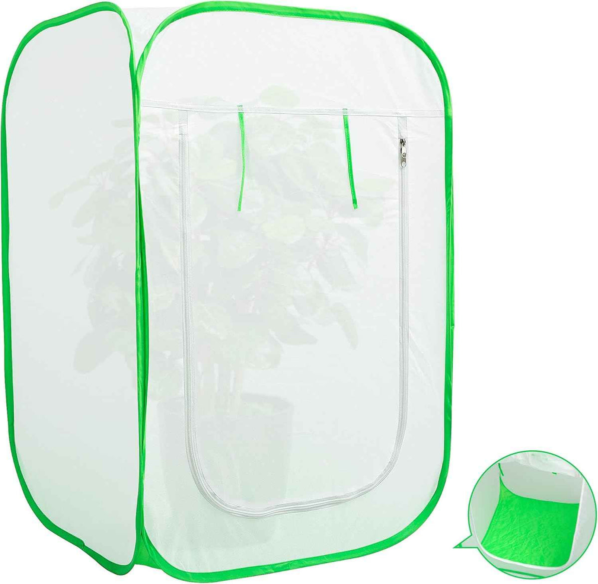 24 x 24 x 36 Inch Pop Up Winter Frost Plant Cover, Gardening Plants Freeze Protection Tent, Warm Plant Protector Enclosure for Snow Frost Protection Indoor & Outdoor
