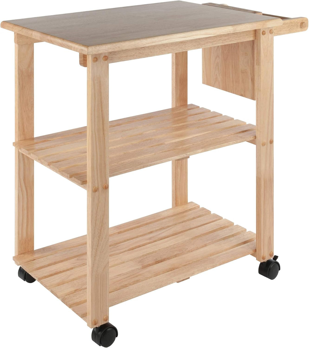 Winsome Mario Kitchen Cart | Rolling Utility & Serving Cart with Wheels for Snacks, Drinks, Kitchen Essentials, Storage & Organization for Home, Apartment