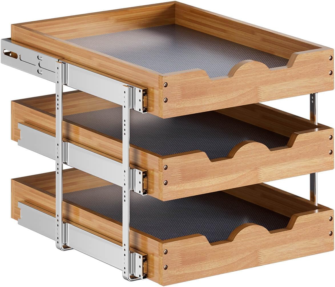 OCG 3-Tier Pull-Out Cabinet Organizer, 20" W x 21" D