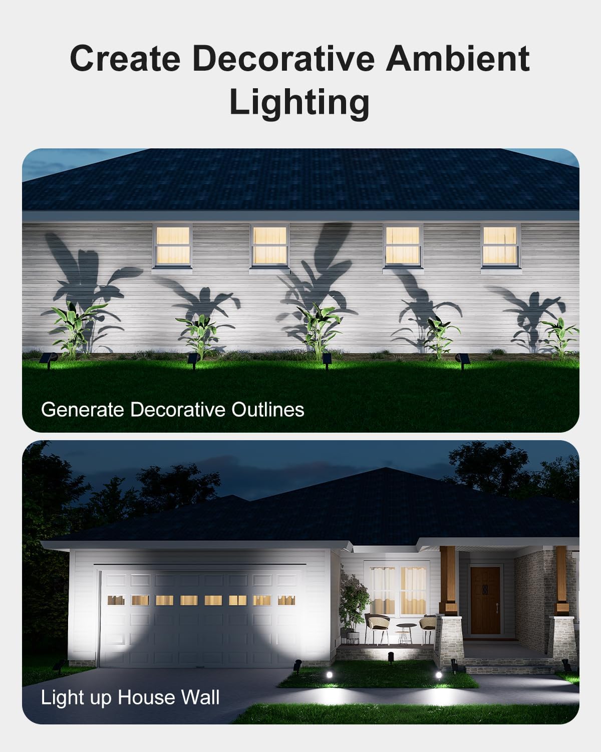 Waterproof Solar Landscape Spotlight – 2 Brightness Modes