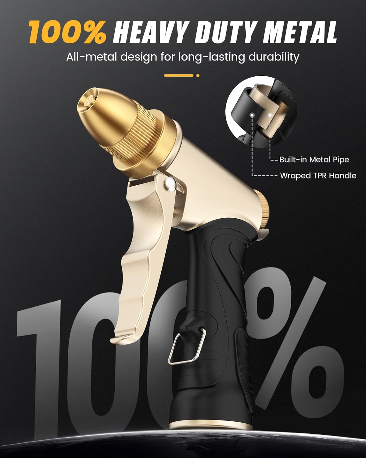 Upgraded Heavy-Duty Metal Adjustable Hose Nozzle - Field & Nook