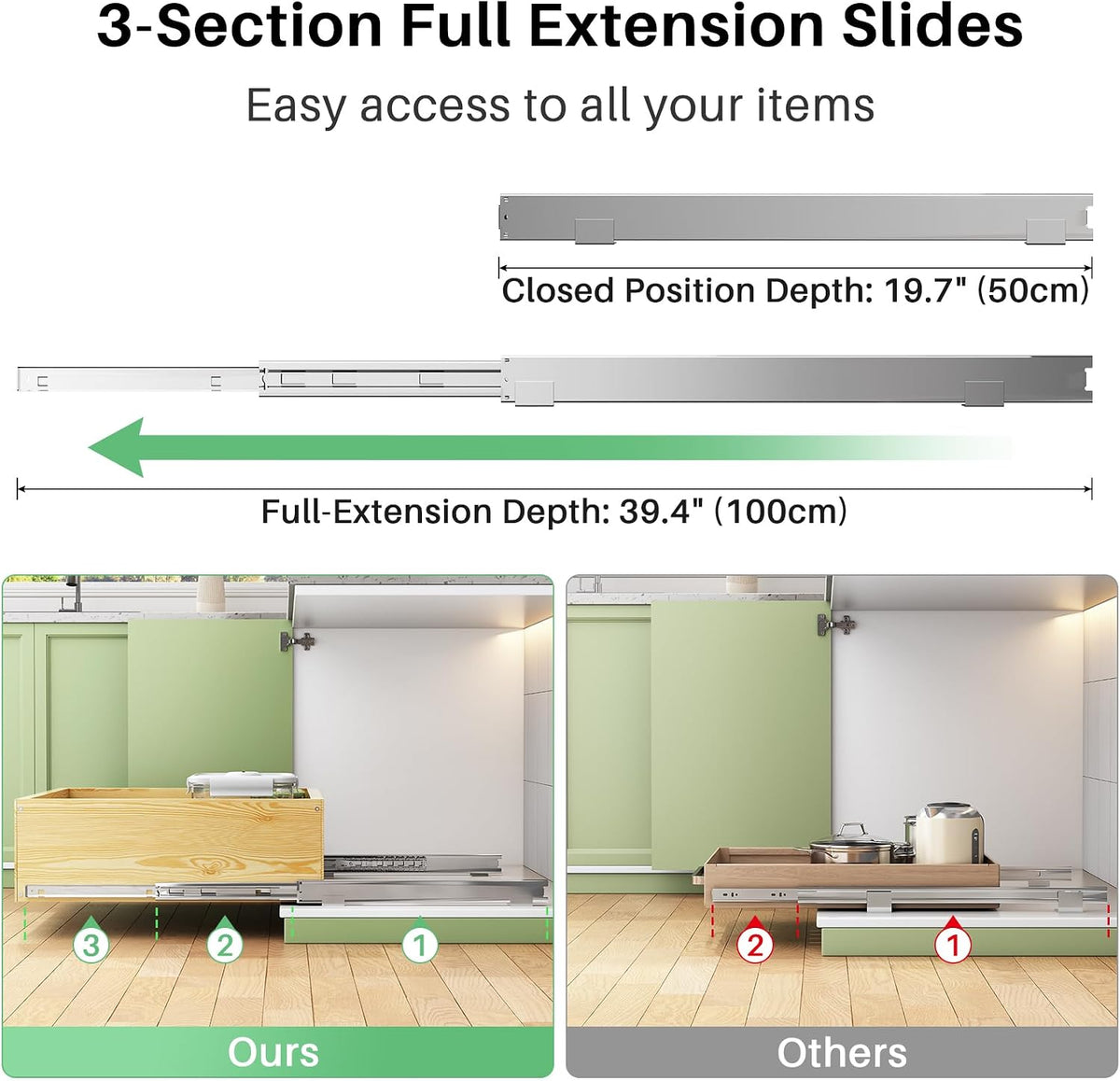 Pull-Out Cabinet Organizer, 15" W x 21" D