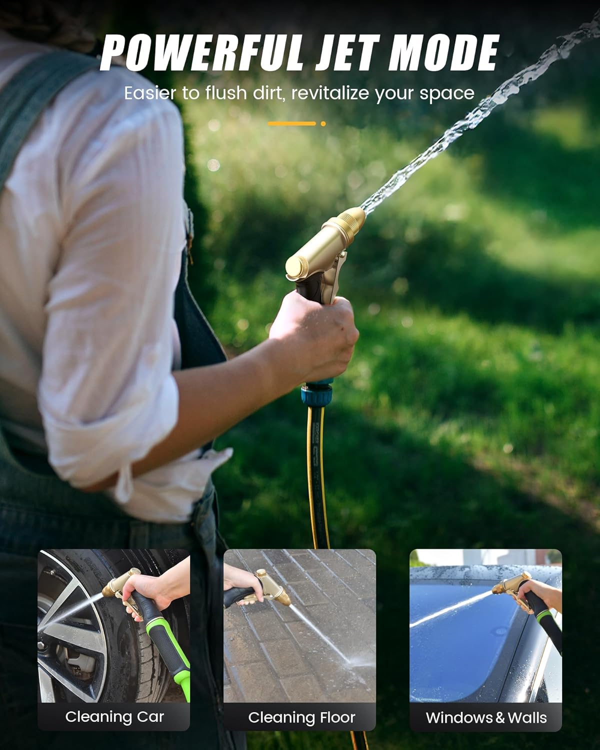 Upgraded Heavy-Duty Metal Adjustable Hose Nozzle - Field & Nook