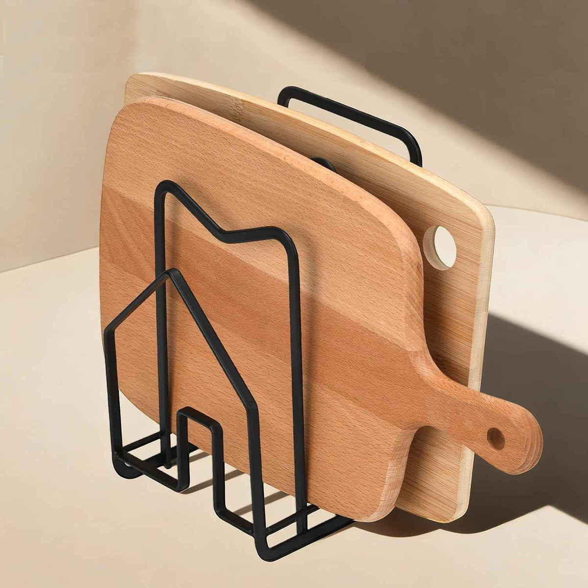 Stainless Steel Cutting Board Rack, Black