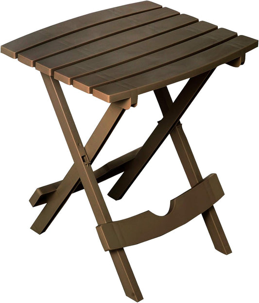 Quick-Fold Weather-Resistant Side Table – Earth Brown - Field & Nook