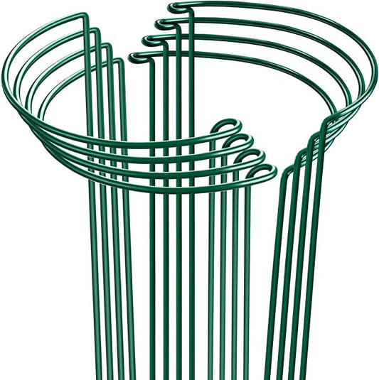 Half-Round Metal Plant Support Stakes – 8 Pack - Field & Nook
