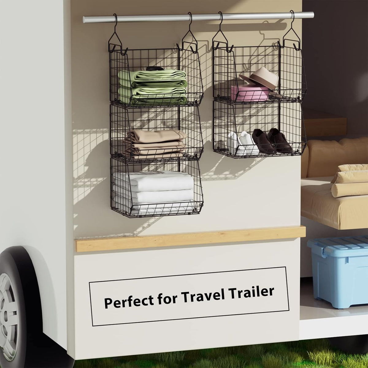 3-Tier Hanging Closet Organizer - Field & Nook