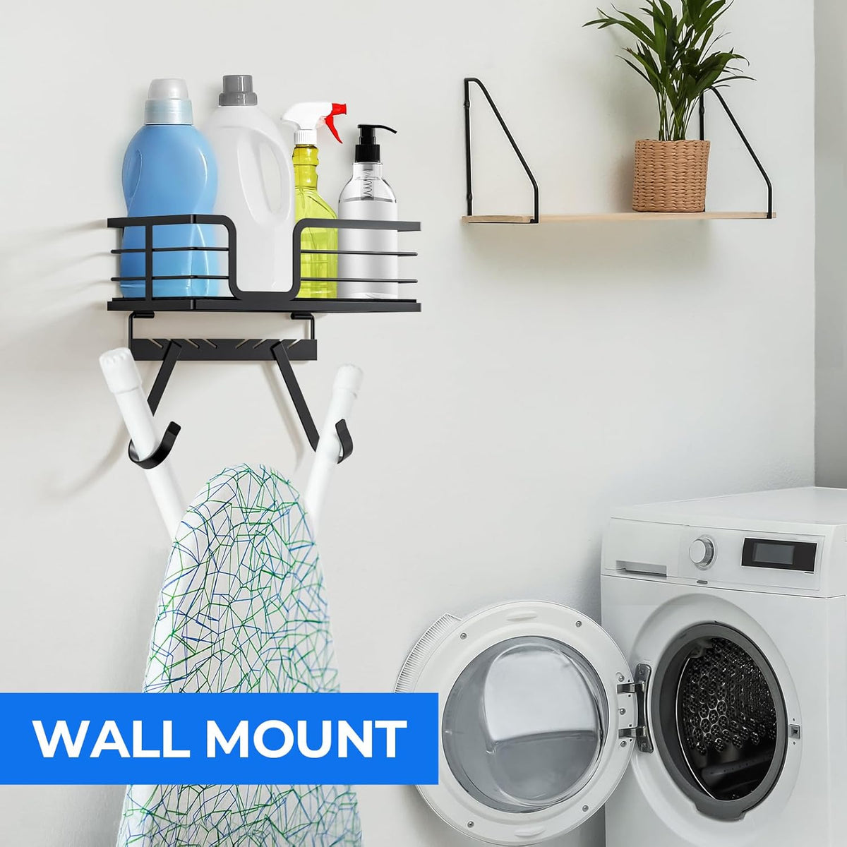 Over-Door Ironing Board Caddy with Storage Basket - Field & Nook