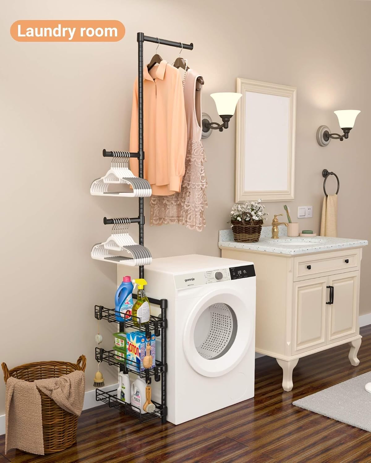 Laundry Room Shelves – Over the Washer and Dryer Storage Shelf - Field & Nook