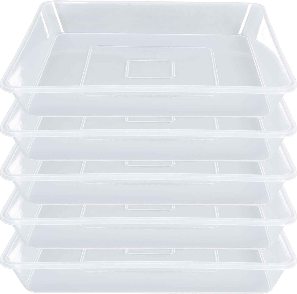 Square Plant Saucer 6 Inch 5 Pack, Strong Clear Plastic Flower Plant Pot Saucer, Square Planters for Indoors and Outdoors Plants, Garden Plant Saucers for Pots Plant Trays.