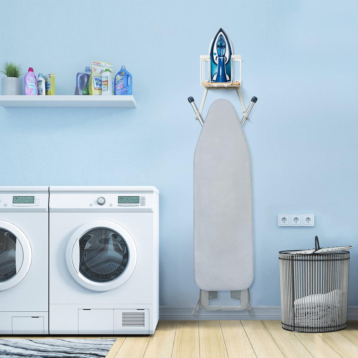 White Over-Door Iron and Board Storage Holder - Field & Nook