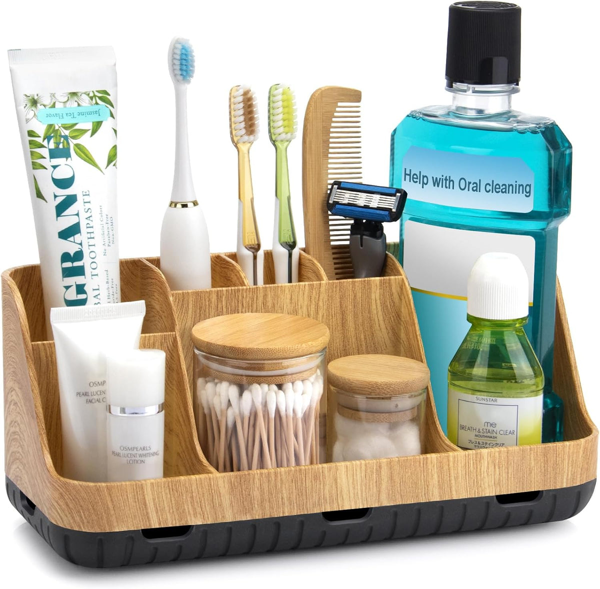 Seven-Slot Toothbrush Organizer – Detachable Drainage Holder