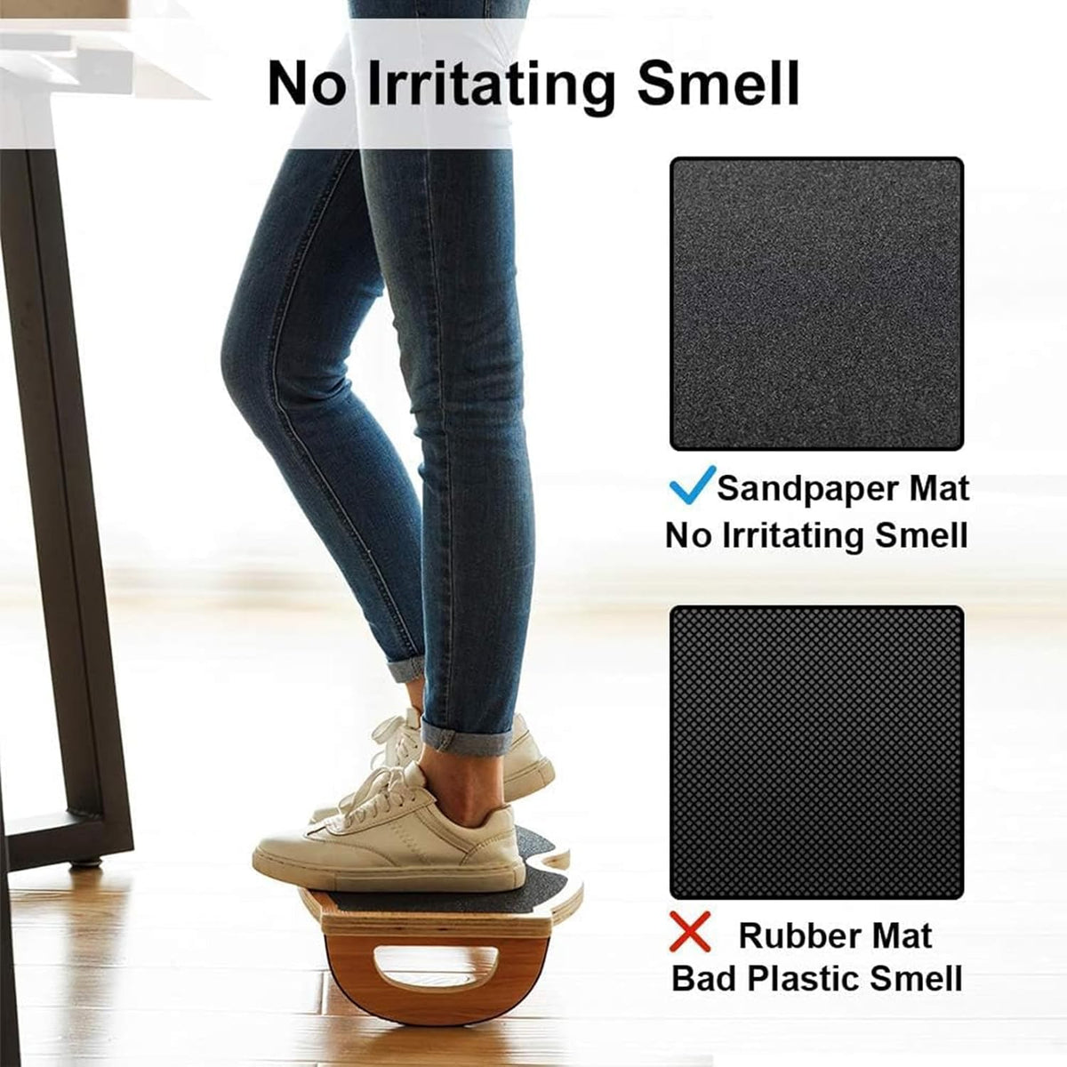 Wooden Rocking Footrest – 350 lb Non-Slip Platform - Field & Nook