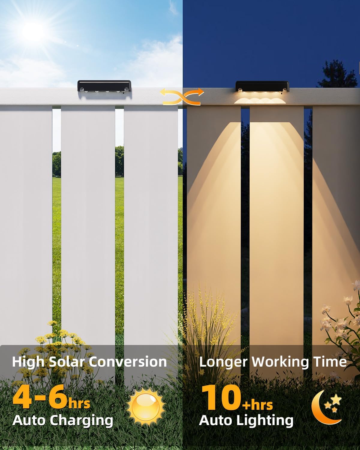 Large Solar Deck and Step Lights – Warm White, 16 Pack