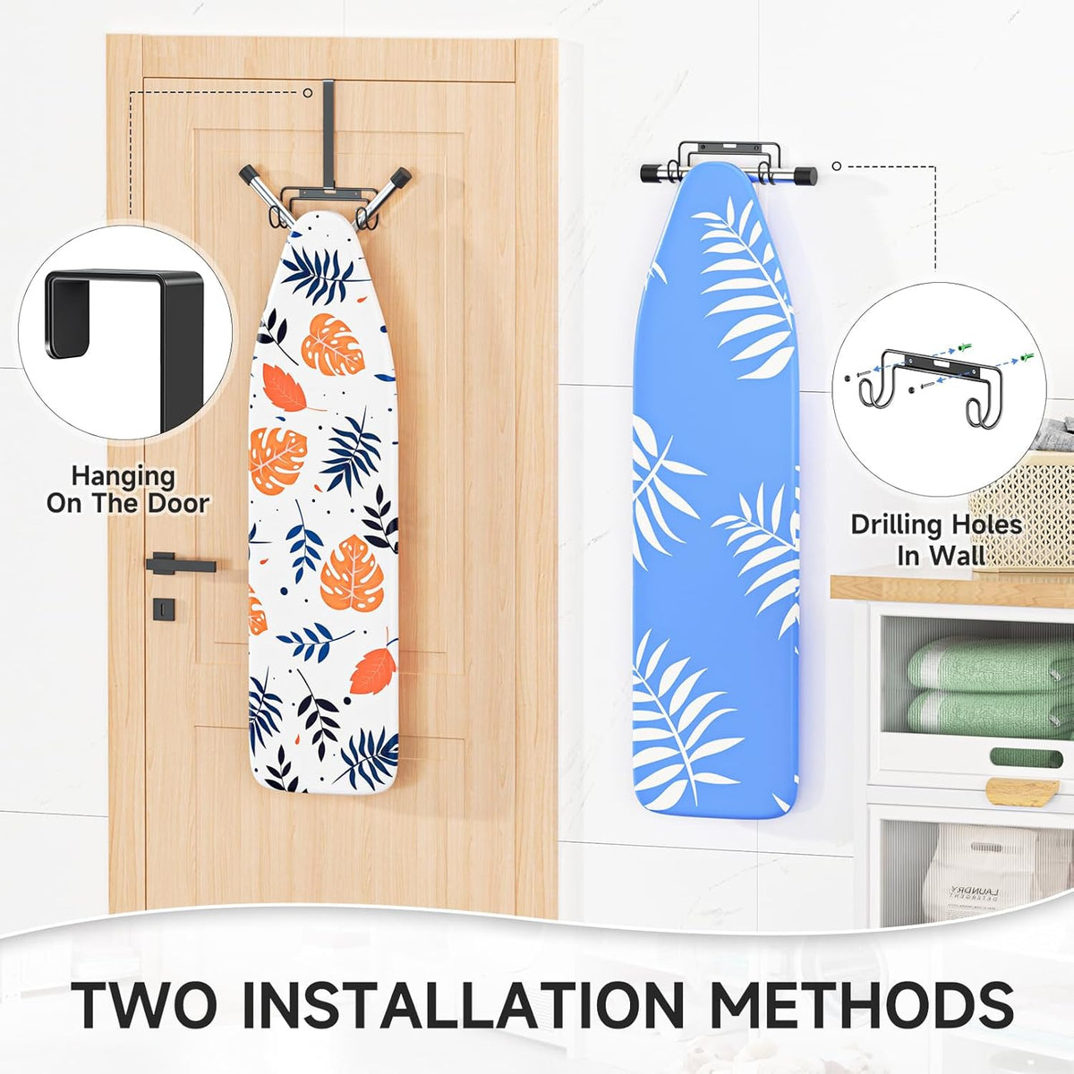 Compact Metal Wall or Over-Door Board Holder – Black - Field & Nook