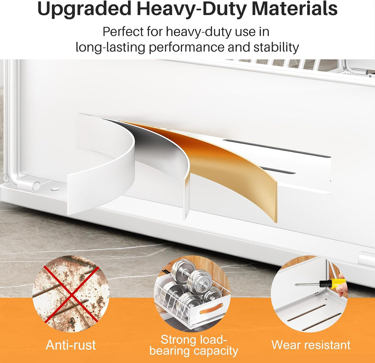 Pull out Cabinet Organizer,Heavy Duty Slide out Pantry Shelves Drawer