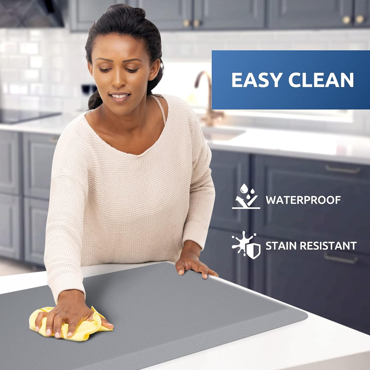 Cushioned Anti-Fatigue Kitchen Mat – Waterproof Non-Slip Standing Rug
