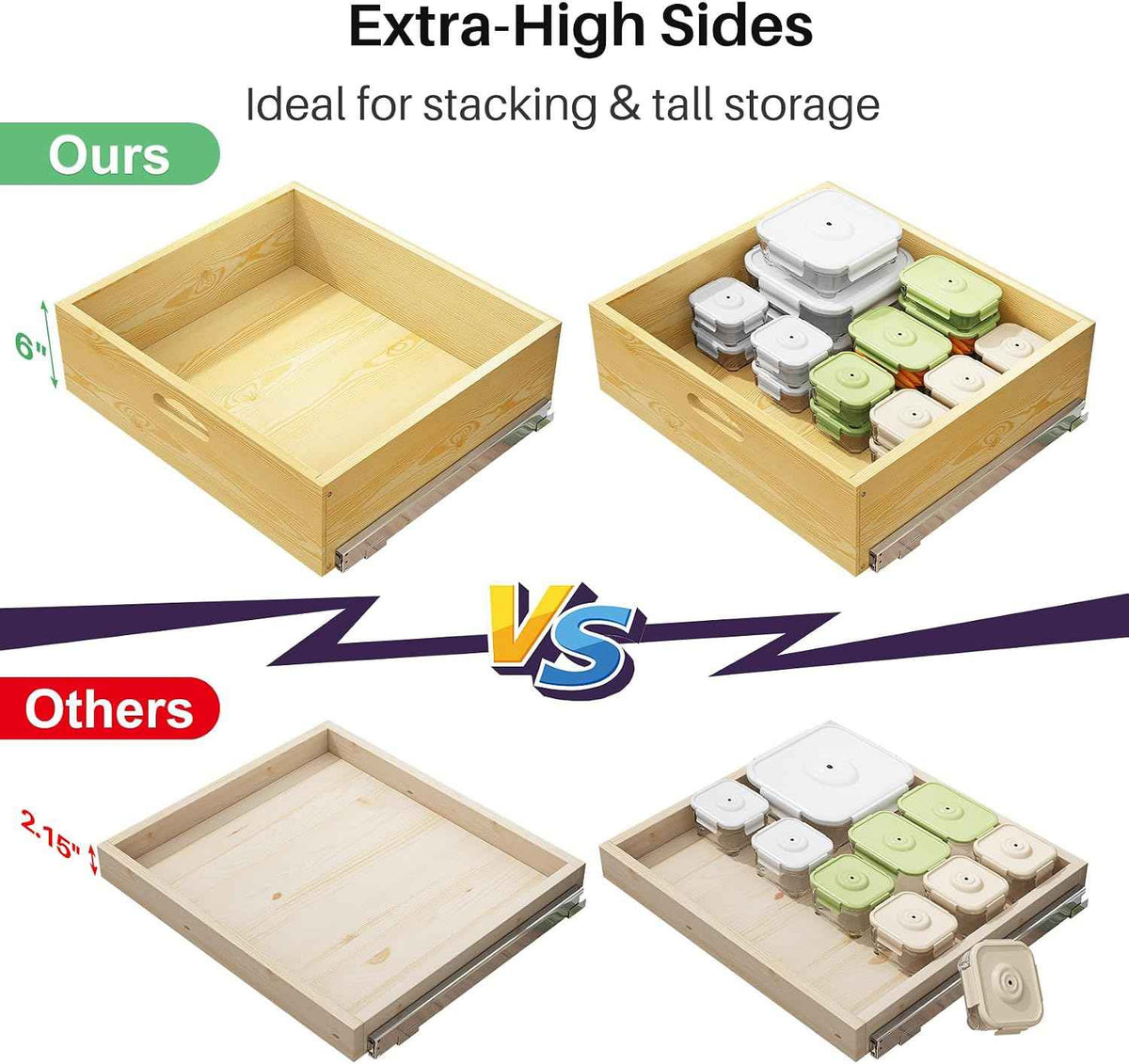Pull-Out Cabinet Organizer, 15" W x 21" D
