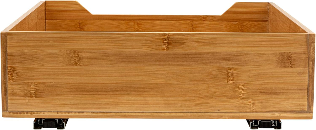 Household Essentials Glidez Pull-Out Organizer, Bamboo and Steel