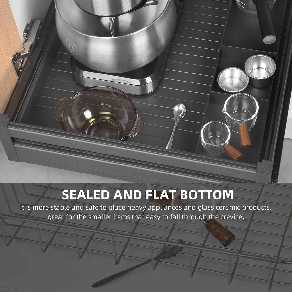 YOHOM Pull Out Cabinet Organizer, 20" W x 21" D