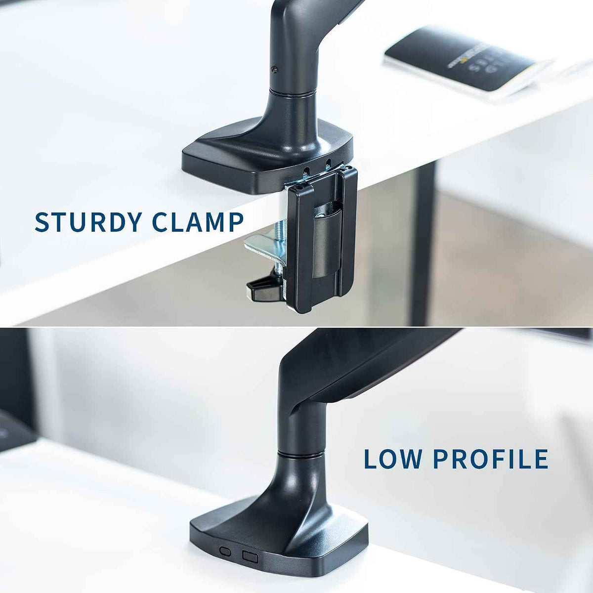 VIVO Premium Aluminum Heavy Duty Single Monitor Arm for Ultrawide Monitor up to 40 inches and 24 lbs, Desk Mount Stand, Pneumatic Height, Max VESA 100x100, Black, STAND-V101Q