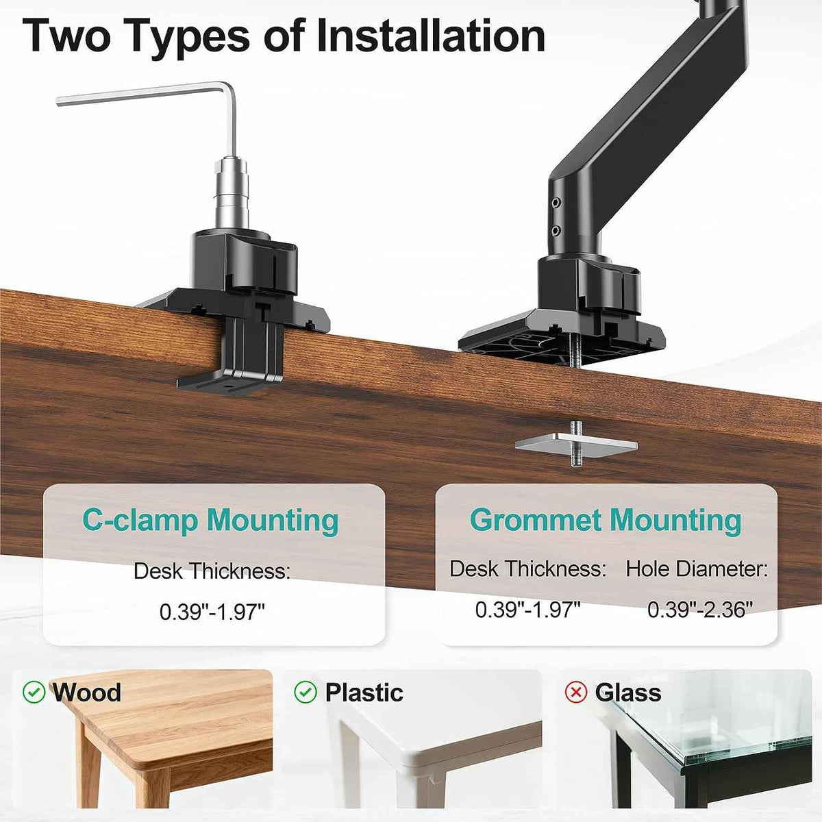 MOUNT PRO Heavy Duty Monitor Arm for 49 inch Ultrawide Screen up to 44 lbs, Single Desk Computer Mount Curved Monitor Stand for Samsung Odyssey G9, Adjustable Gas Spring VESA Mount 75x75 100x100