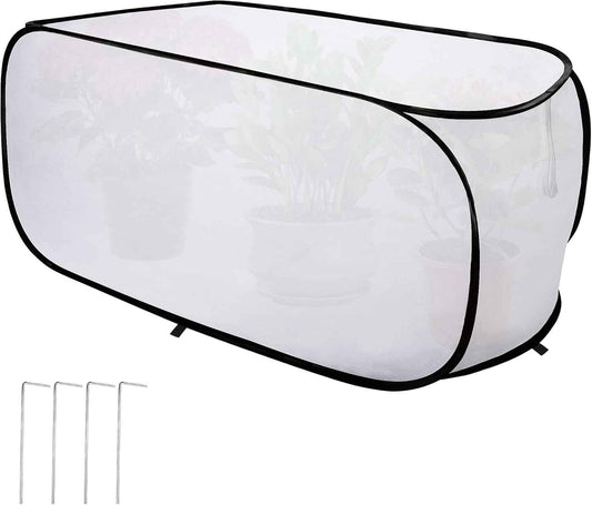 39" x 17" x 17" Pop up Rectangular Frost Protection Plant Cover, Winter Garden Plants Freeze Protection Tent, Warm Garden Bed Plant Protector Enclosure for Snow Frost Protection Indoor & Outdoor