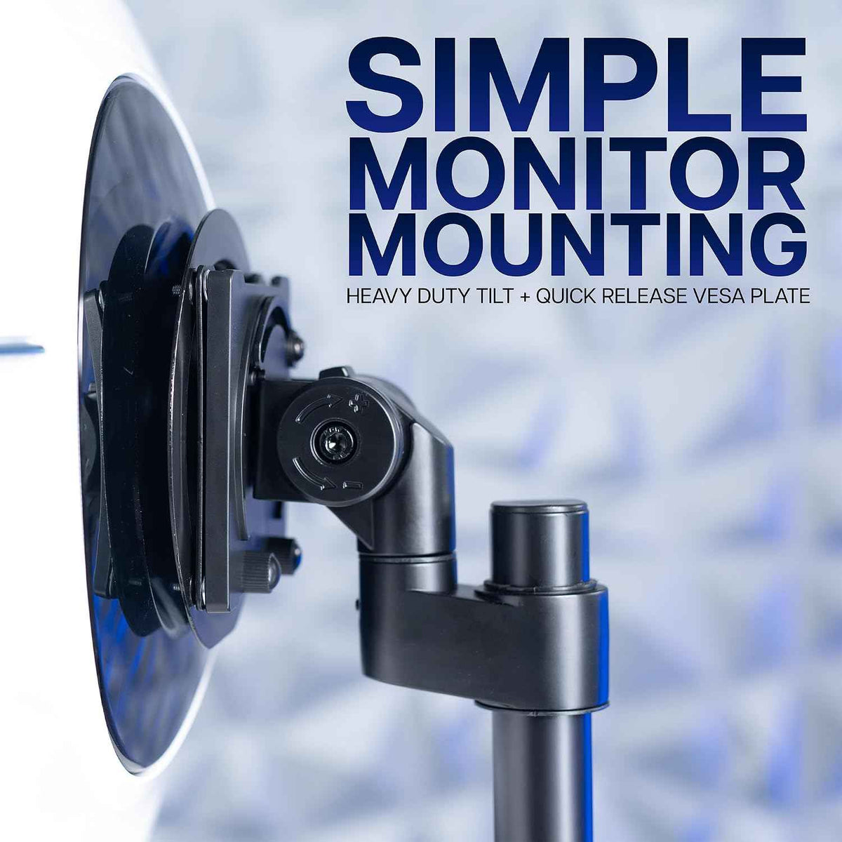 VIVO Clamp-on Single Ultra Wide Monitor Desk Mount, Low Profile Heavy Duty Adjustable Stand for 1 Ultrawide Screen up to 57 inches, 59.4 lbs Capacity, Black, STAND-V157C
