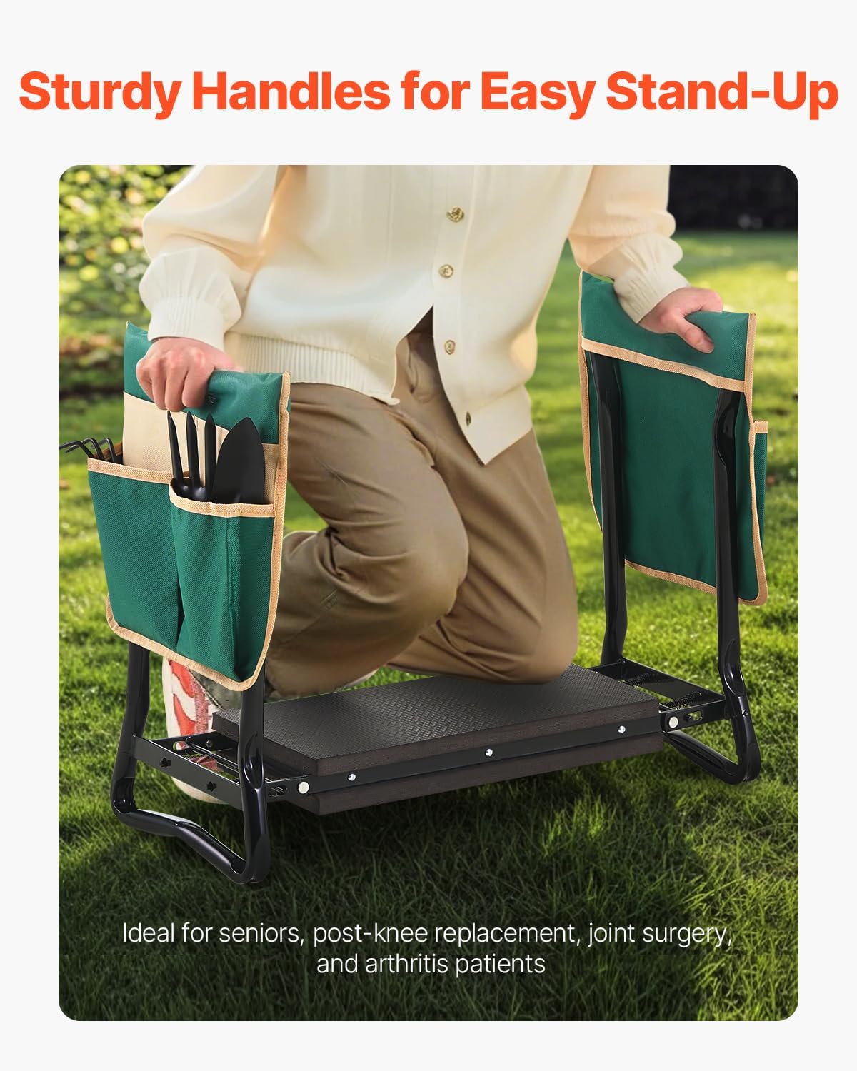 Foldable Garden Kneeler and Seat with 8-Inch Pad - Field & Nook