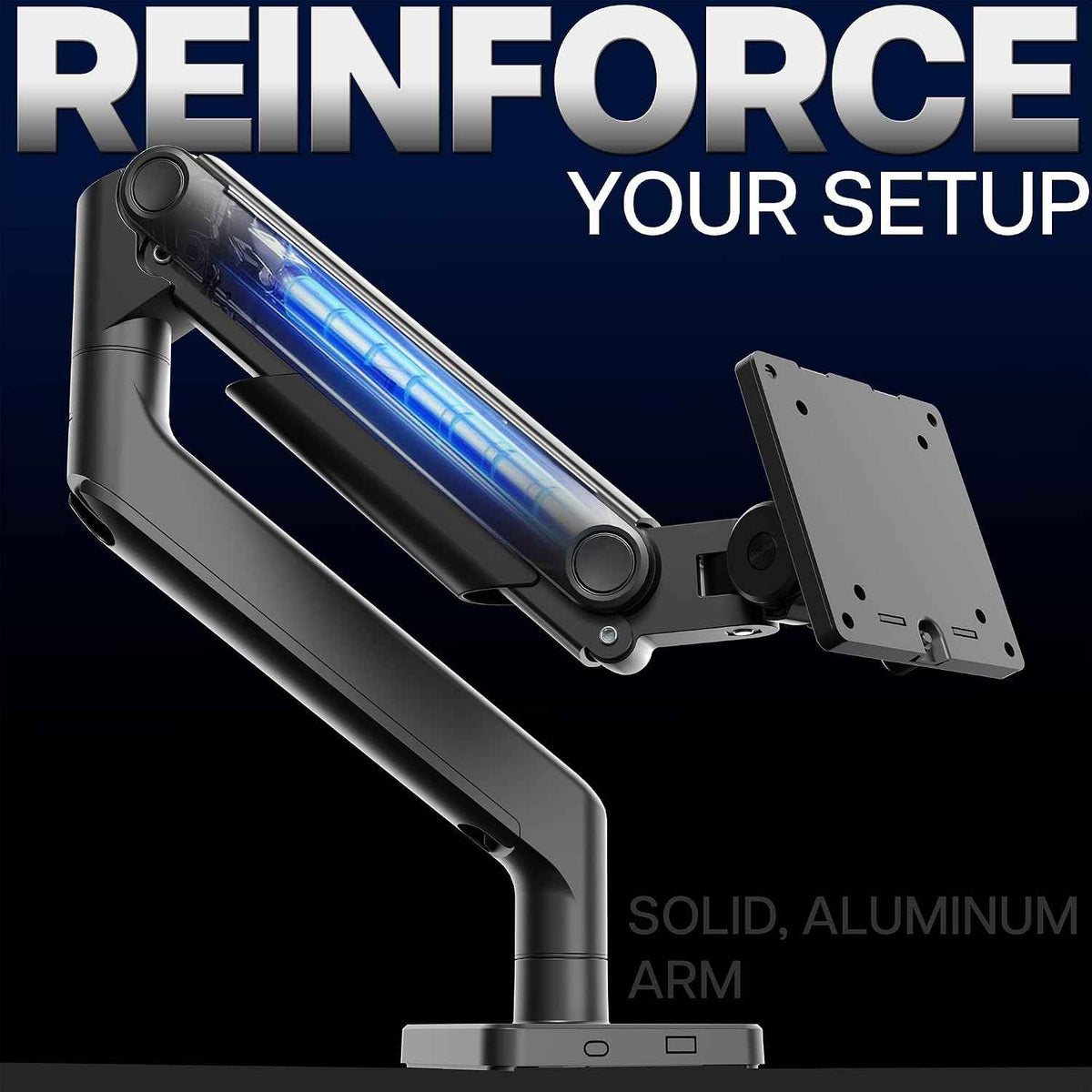 VIVO Heavy Duty Aluminum Ultrawide Monitor Tension Arm for up to 49 inch Screens, Holds 44 lbs, Premium Desk Mount Stand Designed for Samsung Odyssey G9 and More, Black, STAND-V101V