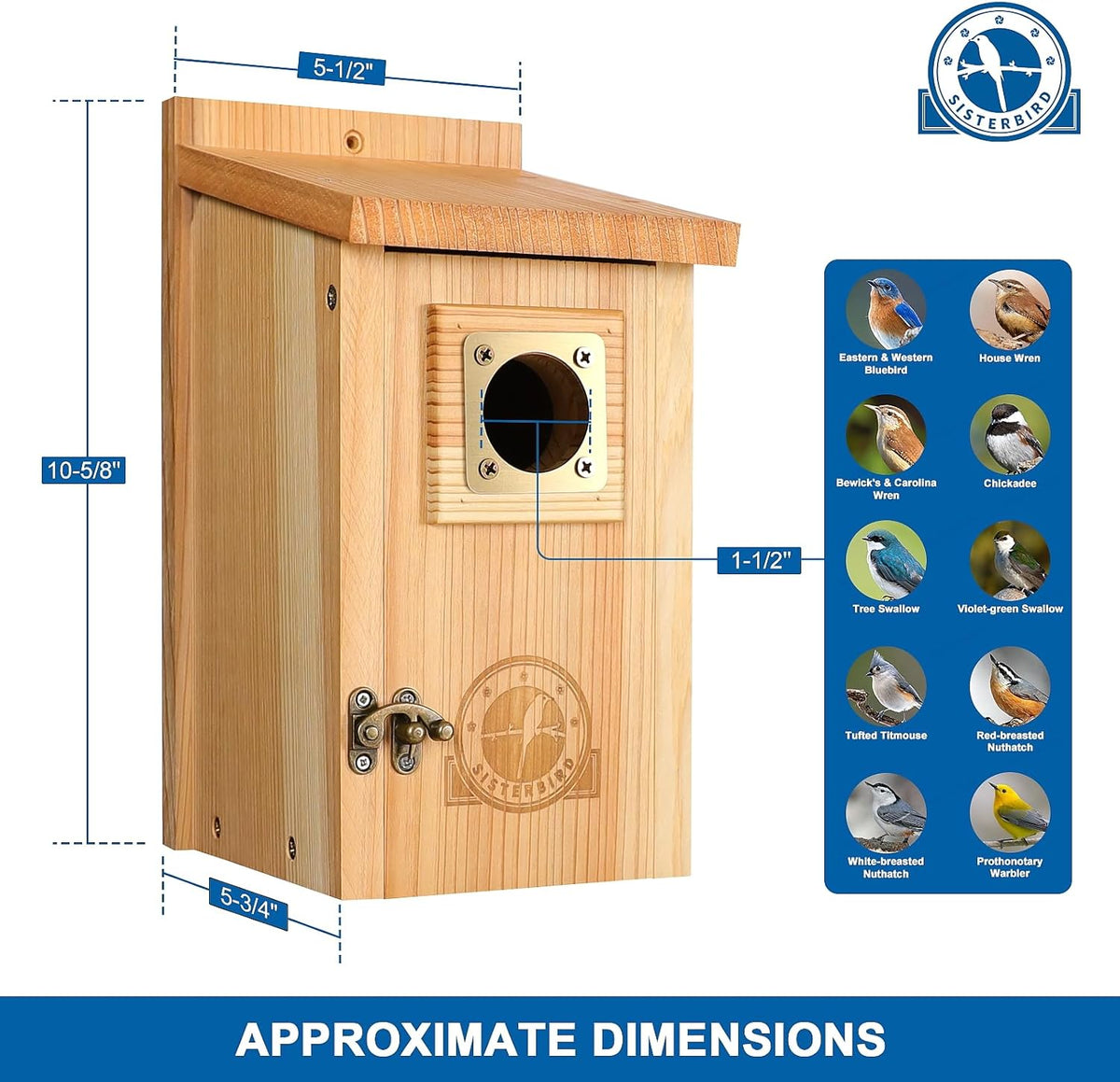 Cedar Bird Houses with Copper Predator Guards – 2 Pack