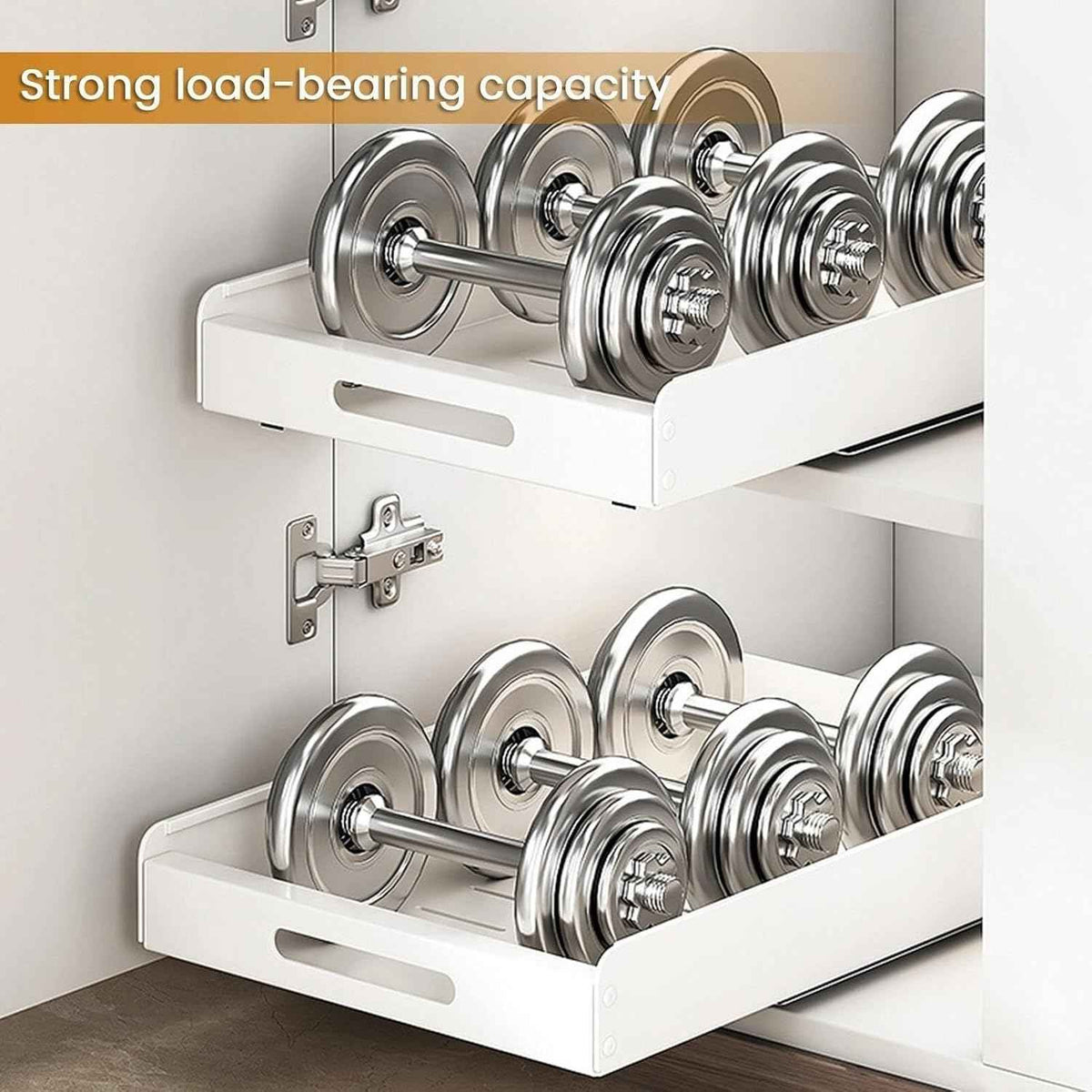 Pull Out Cabinet Drawer Organizer, Carbon Steel