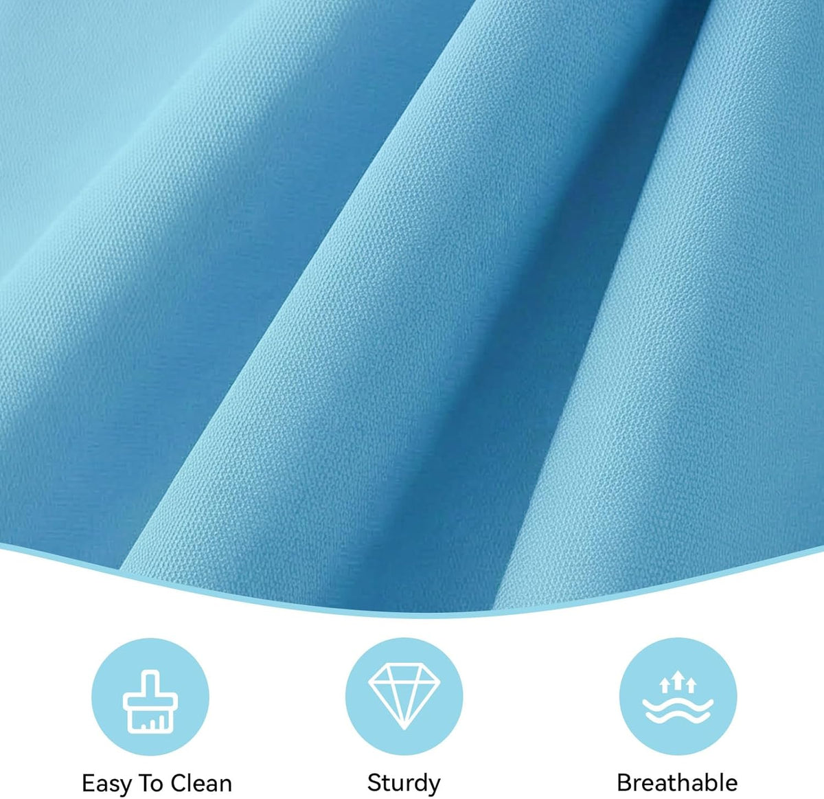 Aoxun 14pcs Patio Cushion Covers Replacement, Waterproof Outdoor Furniture Cushion Covers with Zipper and Non-Slip Bottom, Patio Sofa Couch 3 Sizes for Patio Sectional, Covers Only (Sky Blue)