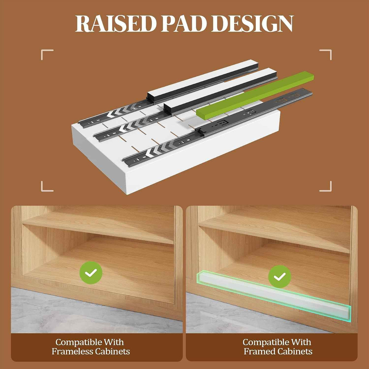 Seinloes 4 Pack 21" Deep Expandable Cabinet Organizers