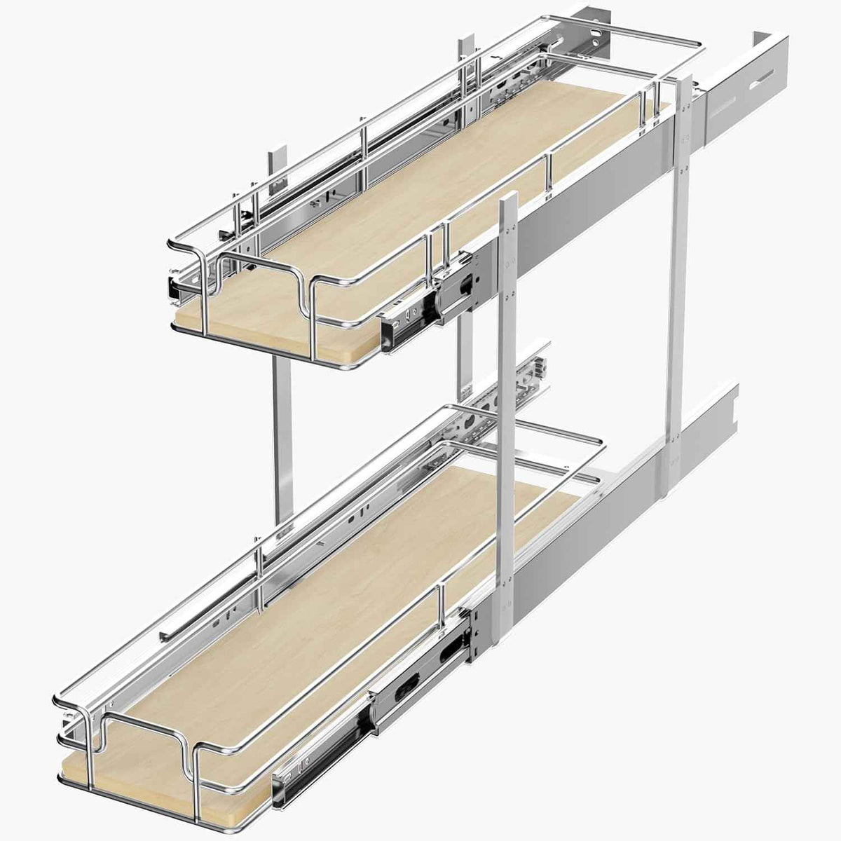 ROOMTEC 2 Tier Pull Out Cabinet Organizer, 7½"W x 21½"D