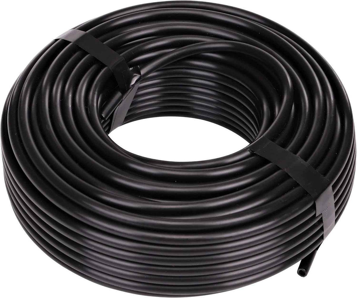 Raindrip 016010T 1/4-Inch Drip Irrigation Supply Tubing, 100-Foot., for Drip Irrigation, Drip Emitters, Irrigation Parts, Systems, Black Polyethylene